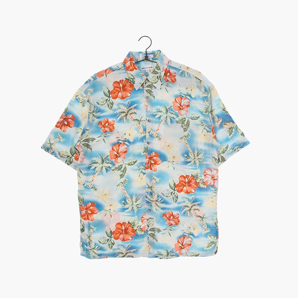 피에르 가르뎅 레이온 하와이안 셔츠 공용 L 빈티지톡