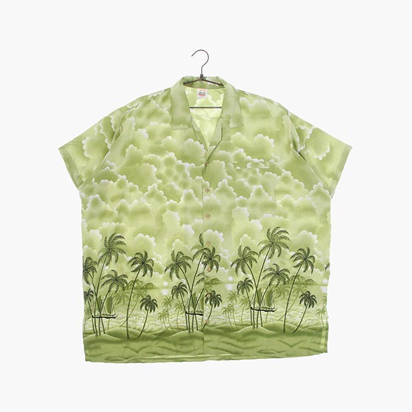레이온 하와이안 셔츠 공용 2XL 빈티지톡
