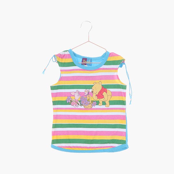 디즈니 코튼 민소매 티셔츠 키즈 130 빈티지톡
